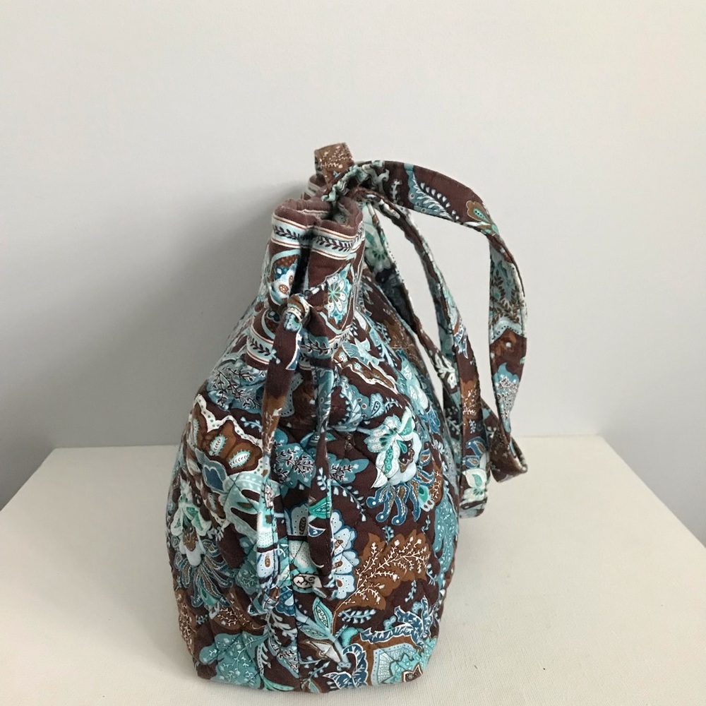 Vera Bradley Java Blue Shoulder Tote Bag - Picture 9 of 10
